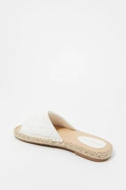 Stitches Ladies Faux-Leather Quilted Band Rope Slip-On Sandal Sandals