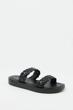 Stitches Ladies Woven Two Band Slide-On Sandal Sandals