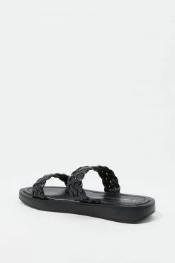 Stitches Ladies Woven Two Band Slide-On Sandal Sandals