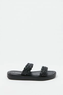 Stitches Ladies Woven Two Band Slide-On Sandal Sandals