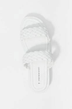 Stitches Ladies Woven Two Band Slide-On Sandal Sandals