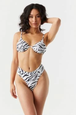 Stitches Ladies Sommer Ray Zebra Print Underwire Bikini Top