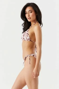Stitches Ladies Retro Print Side Tie Basic Bikini Bottom