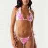 Stitches Ladies Side Tie Large Pink Floral Brazilian Bikini Bottom Swimwear