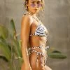 Stitches Ladies Sommer Ray Zebra Print Self-Tie O-Ring Bikini Top Sets