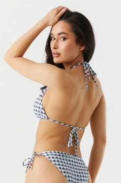 Stitches Ladies Sets Abstract Print Triangle Halter Bikini Top 5 Stitches Ladies Sets Abstract Print Triangle Halter Bikini Top