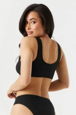 Stitches Ladies Ribbed O-Ring Cut-Out One Piece Swimsuit Swimwear