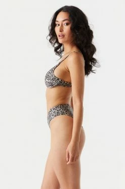Stitches Ladies Sets Sommer Ray Leopard Print High-Rise Bikini Bottom