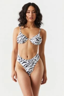 Stitches Ladies Sommer Ray Zebra Print High-Rise Bikini Bottom Sets