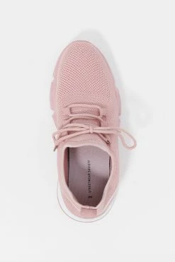 Stitches Ladies Lace-Up Chunky Bubble Sole Knit Sneaker Sneakers