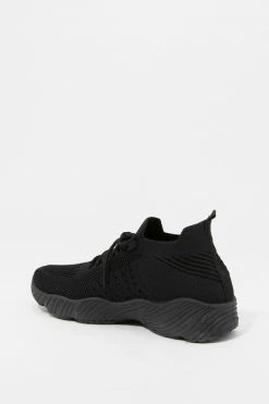 Stitches Ladies Sneakers Lace-Up Chunky Sole Knit Sneaker