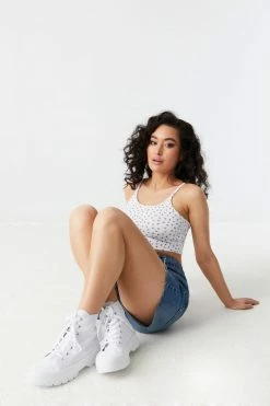 Stitches Ladies Lace-Up Platform High Top Sneaker