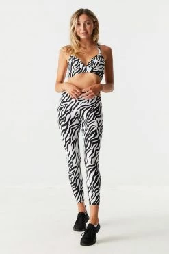 Stitches Ladies Sommer Ray Printed Triangle Crossover Cut-Out Bra