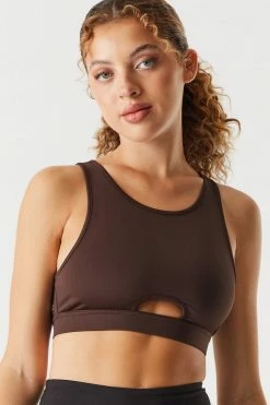 Stitches Ladies High Neck Cut-Out Active Bra