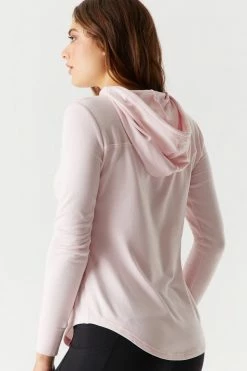 Stitches Ladies Soft Graphic Love Hooded Long Sleeve Top