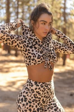 Stitches Ladies Sommer Ray Ruched Front Cropped Hoodie 22 Stitches Ladies Sommer Ray Ruched Front Cropped Hoodie