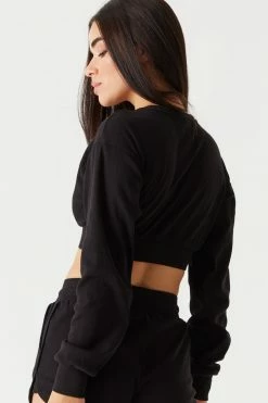 Stitches Ladies Tops Ribbed Crew Neck Cropped Top