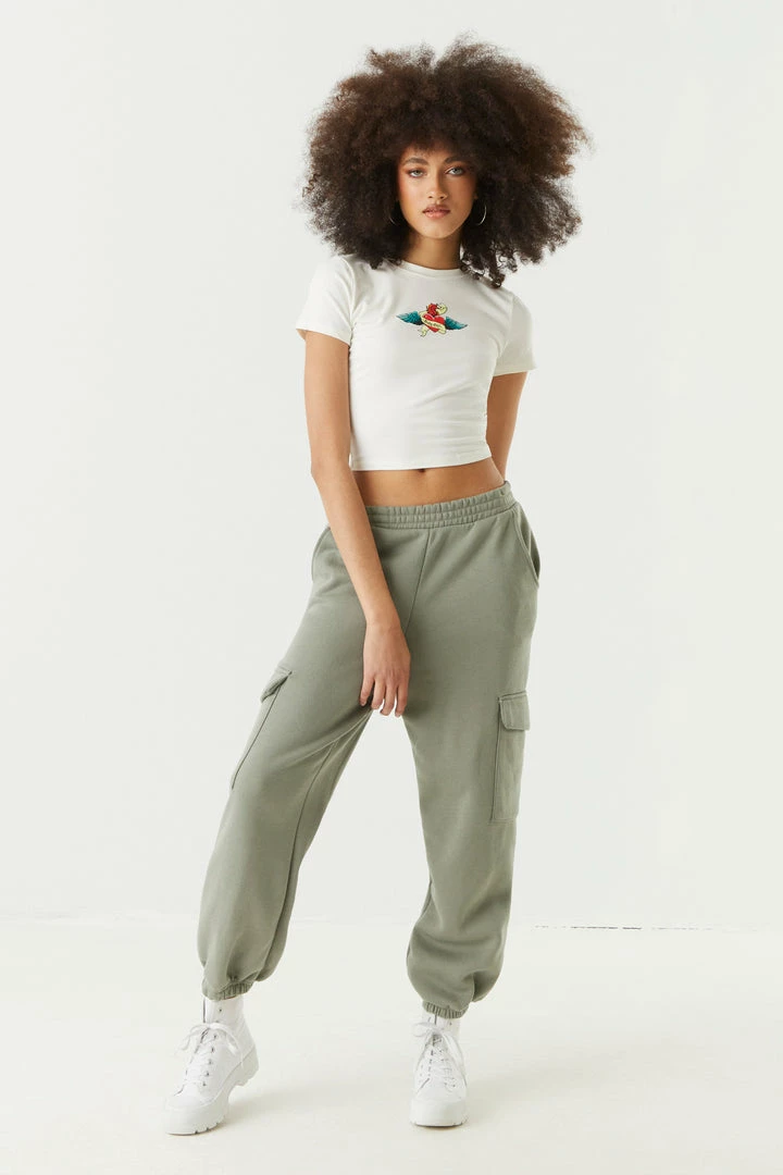 Stitches Ladies Tops Soft Baby Girl Angel Heart Graphic Cropped T-Shirt 3 Stitches Ladies Tops Soft Baby Girl Angel Heart Graphic Cropped T-Shirt