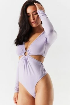 Stitches Ladies V-Neck O-Ring Cut-Out Bodysuit 36 Stitches Ladies V-Neck O-Ring Cut-Out Bodysuit