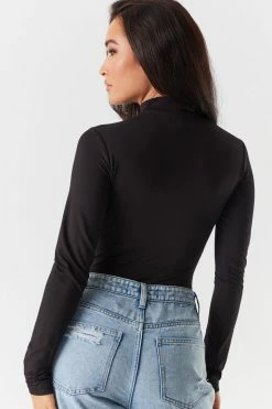 Stitches Ladies Mock Neck Cut-Out Bodysuit 17 Stitches Ladies Mock Neck Cut-Out Bodysuit