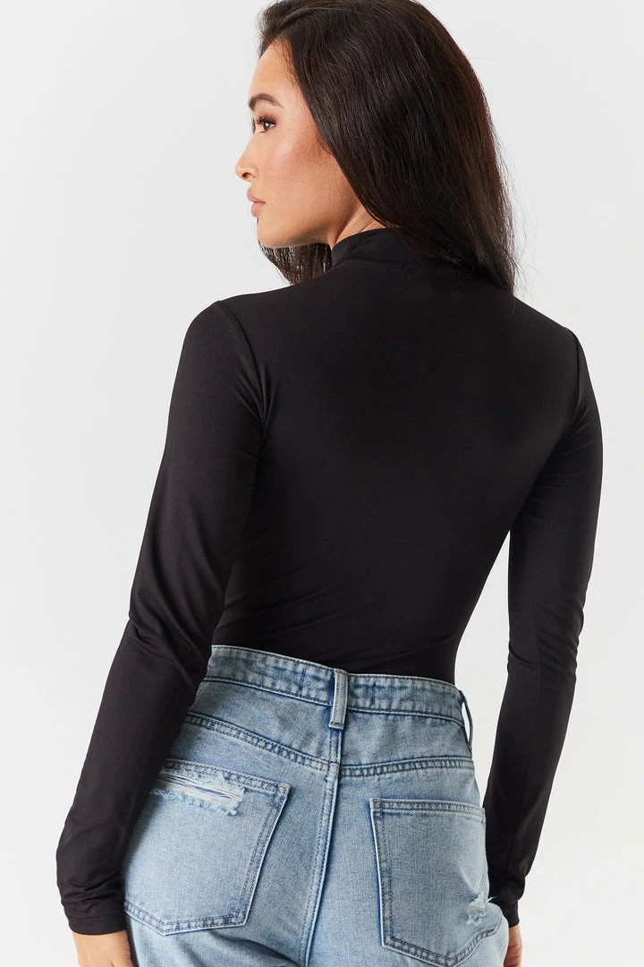 Stitches Ladies Mock Neck Cut-Out Bodysuit 3 Stitches Ladies Mock Neck Cut-Out Bodysuit