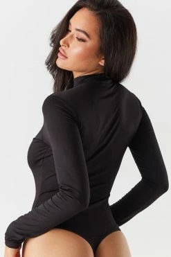 Stitches Ladies Mock Neck Cut-Out Bodysuit 18 Stitches Ladies Mock Neck Cut-Out Bodysuit