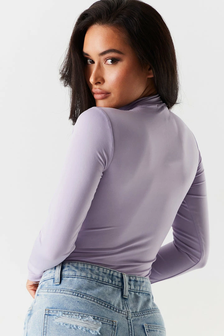 Stitches Ladies Mock Neck Cut-Out Bodysuit 13 Stitches Ladies Mock Neck Cut-Out Bodysuit