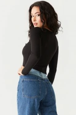 Stitches Ladies Soft Ribbed Cropped Cardigan