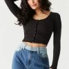 Stitches Ladies Soft Ribbed Cropped Cardigan