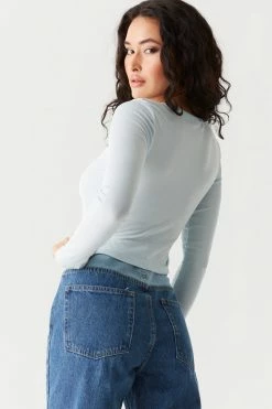 Stitches Ladies Soft Ribbed Cropped Cardigan 31 Stitches Ladies Soft Ribbed Cropped Cardigan