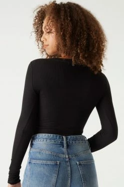 Stitches Ladies Soft Ribbed Long Sleeve Top