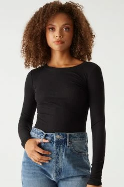 Stitches Ladies Soft Ribbed Long Sleeve Top