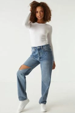 Stitches Ladies Soft Ribbed Long Sleeve Top