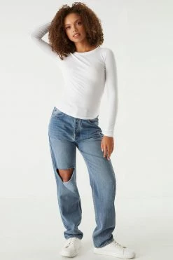 Stitches Ladies Soft Ribbed Long Sleeve Top