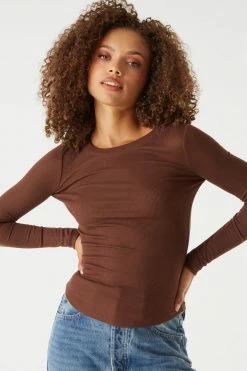 Stitches Ladies Soft Ribbed Long Sleeve Top