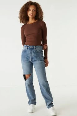 Stitches Ladies Soft Ribbed Long Sleeve Top