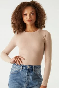 Stitches Ladies Soft Ribbed Long Sleeve Top