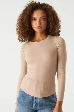 Stitches Ladies Soft Ribbed Long Sleeve Top