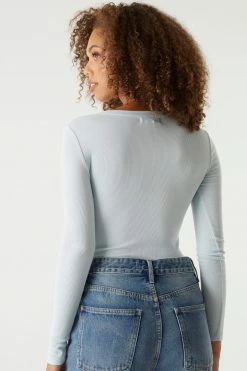 Stitches Ladies Soft Ribbed Long Sleeve Top