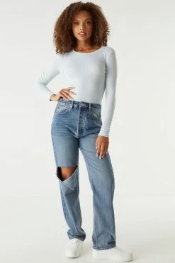 Stitches Ladies Soft Ribbed Long Sleeve Top