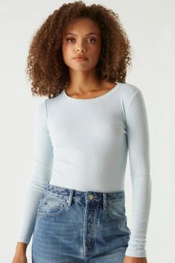 Stitches Ladies Soft Ribbed Long Sleeve Top