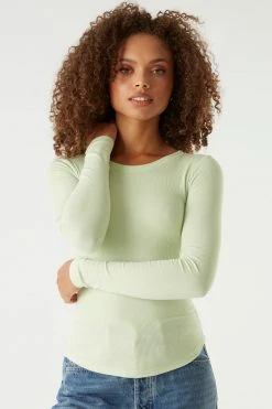 Stitches Ladies Soft Ribbed Long Sleeve Top