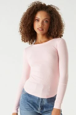 Stitches Ladies Soft Ribbed Long Sleeve Top
