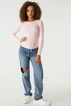 Stitches Ladies Soft Ribbed Long Sleeve Top