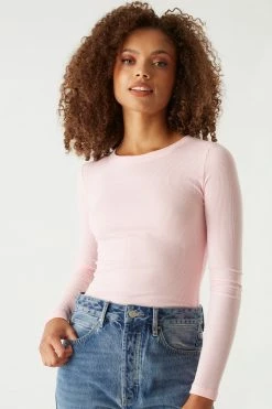 Stitches Ladies Soft Ribbed Long Sleeve Top