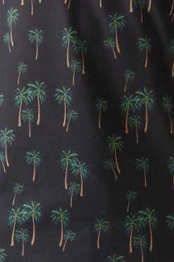 Mens Palm Tree Print Colour Block Tank Top Tops 7 Mens Palm Tree Print Colour Block Tank Top Tops
