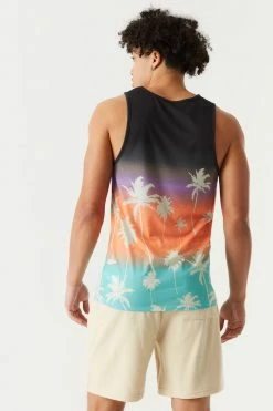 Mens Colour Fade Endless Summer Graphic Tank Top Tops
