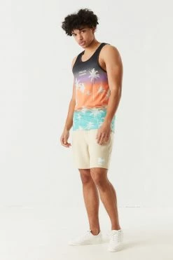Mens Colour Fade Endless Summer Graphic Tank Top Tops