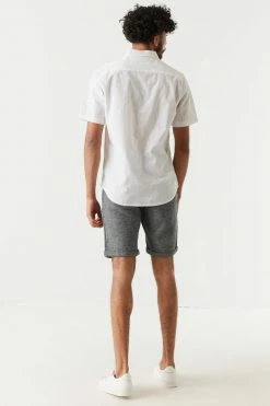 Mens Linen Self-Tie Drawstring Short
