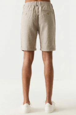 Mens Linen Self-Tie Drawstring Short